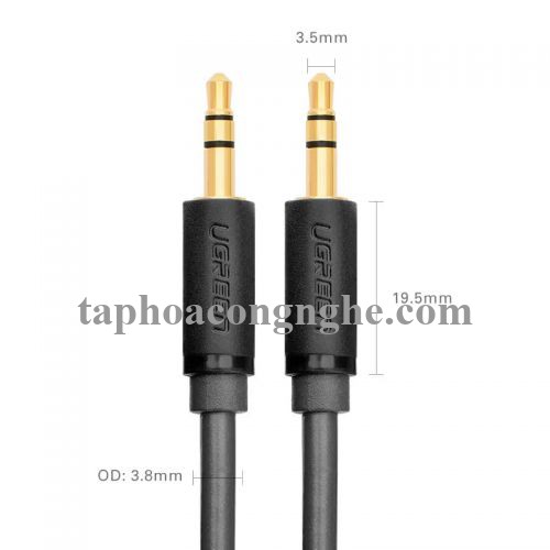 Ugreen 10501 0.5M màu Đen Cáp âm thanh 2 đầu 3.5mm dương AV101 30010501